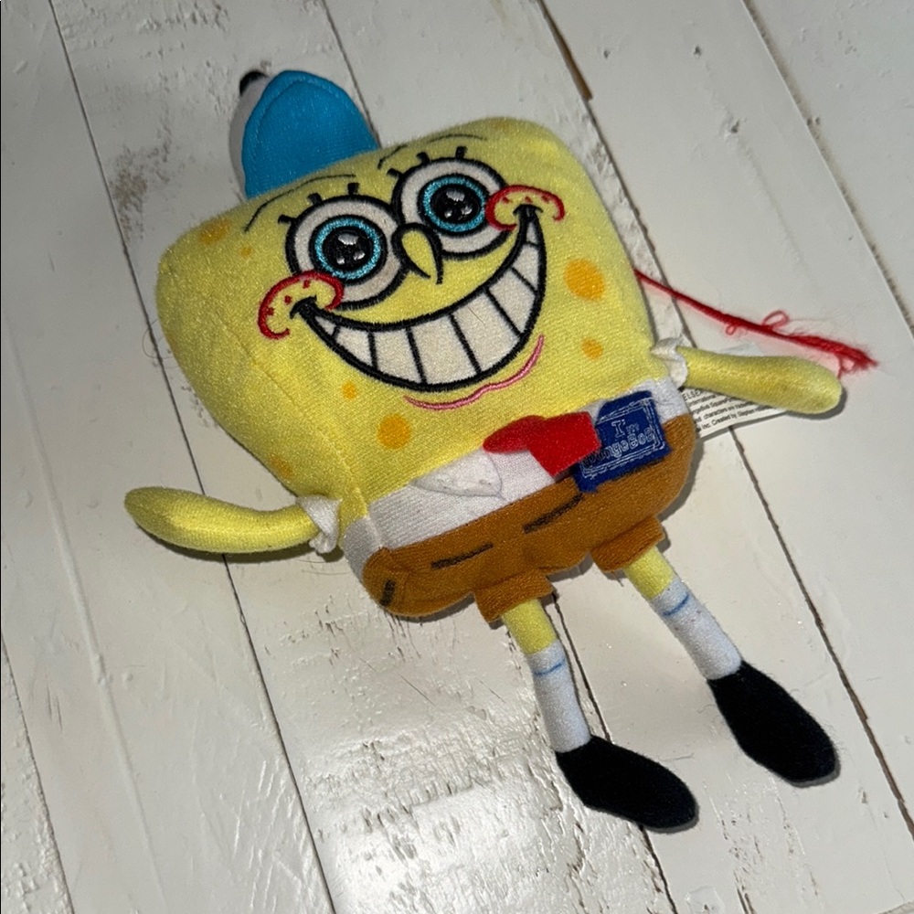 Y2K SpongeBob SquarePants Plush Toy - Yellow and Blue 2002